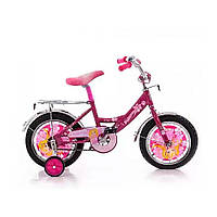 Дитячий велосипед Azimut Принцеса 18" з кошиком, рожевий