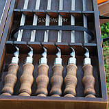 Набір шампурів у дерев'яній коробці "БАДЬОРИЙ", фото 4