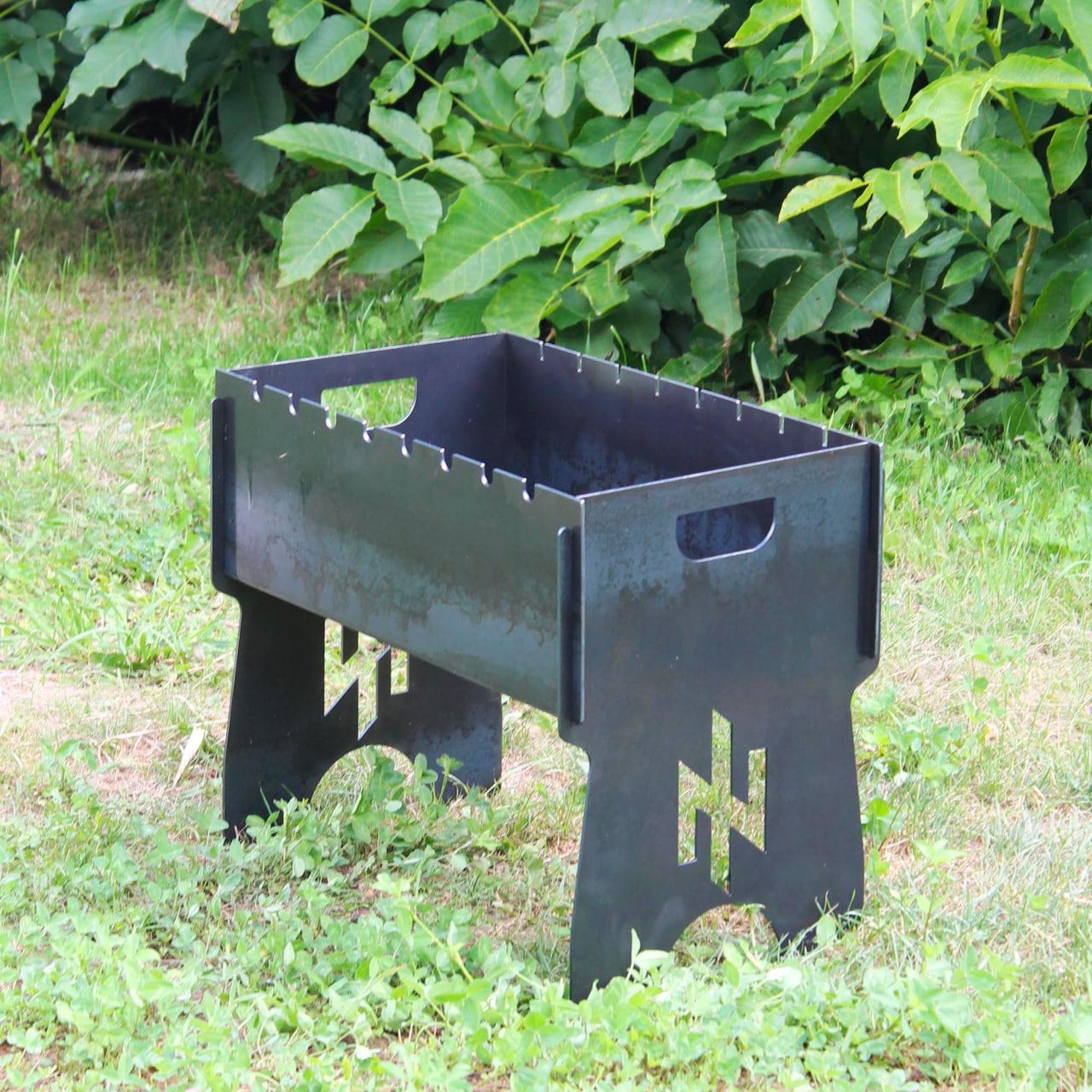 Мангал розбірний на 8 шт з індивідуальним гравіюванням - AZOV 3057, фото 1