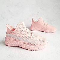 Літні кросівки сітка для дівчинки дуже легкі гнучка підошва рожеві Розміри:32-37