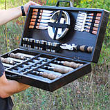 Набір шампурів у дерев'яній коробці "БАДЬОРИЙ", фото 3