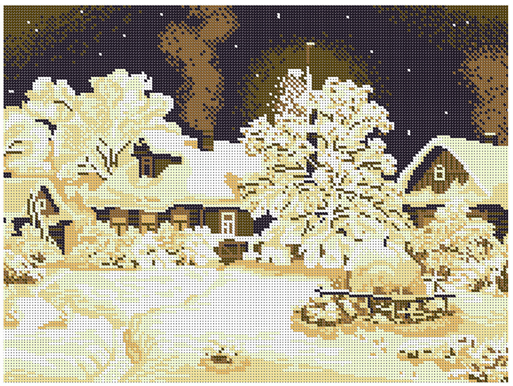 Схема для вишивки бісером ,, Зима кофейна ,, Сб-3-51, фото 1