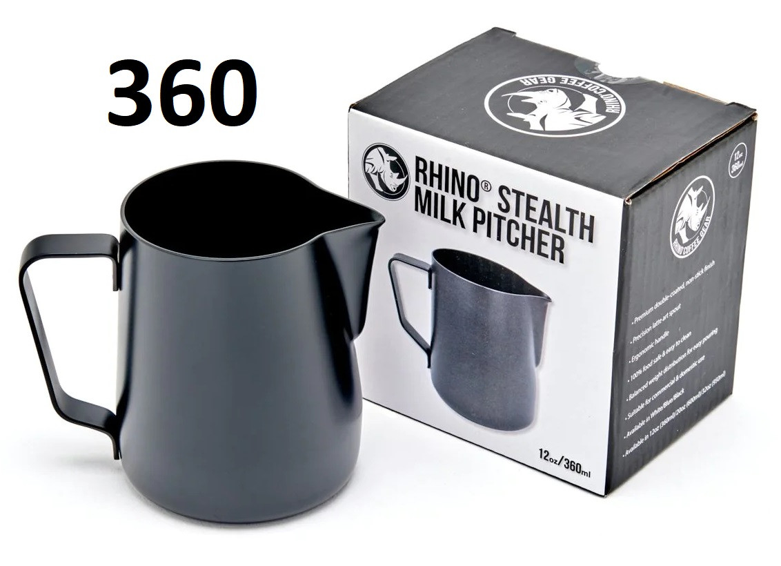 Пітчер Rhino Stealth 360 мл. молочник Rhinowares Чорний