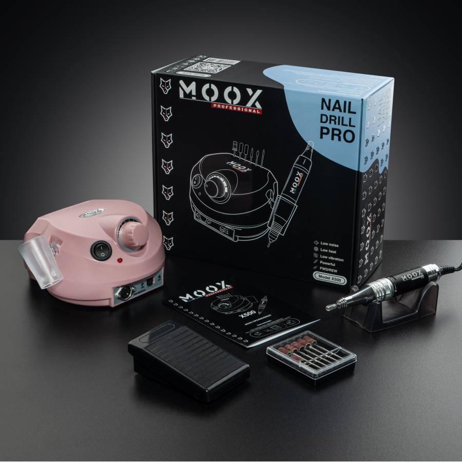 Фрезер для манікюру та педикюру Moox X500, 45 000 об/хв (рожевий)