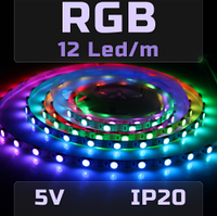 Светодиодная RGB LED лента 5V 10м с Bluetooth