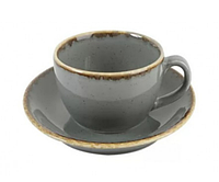 Набор чашка 320мл с блюдцем 15см для чая Dark Grey фарфор Porland 222134/DG Оригинал