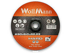 Диск зачисний 230мм х 6,0мм х 22,23мммм по металу HARD ТМ WoffMann Solmir