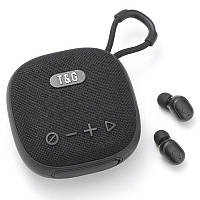 Портативная беспроводная Bluetooth-колонка TG813 IPX5 с наушниками Black, цвет в наличии