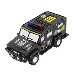 Дитячий Сейф-скарбничка "Машинка" Metr + DSM-6672 з кодовим замком Чорний, World-of-Toys