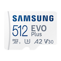 Карта Памяти Samsung Evo Plus UHS-I U3 V30 A2 + SD Adapter 512GB