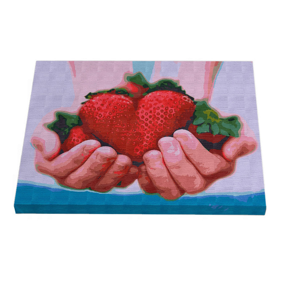 Картина за номерами Riviera Blanca Полуничне серце 40x50 см (RB-0221)