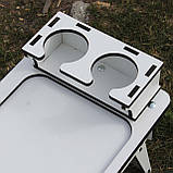 Білий столик-піднос для сніданків із гравіюванням, фото 5