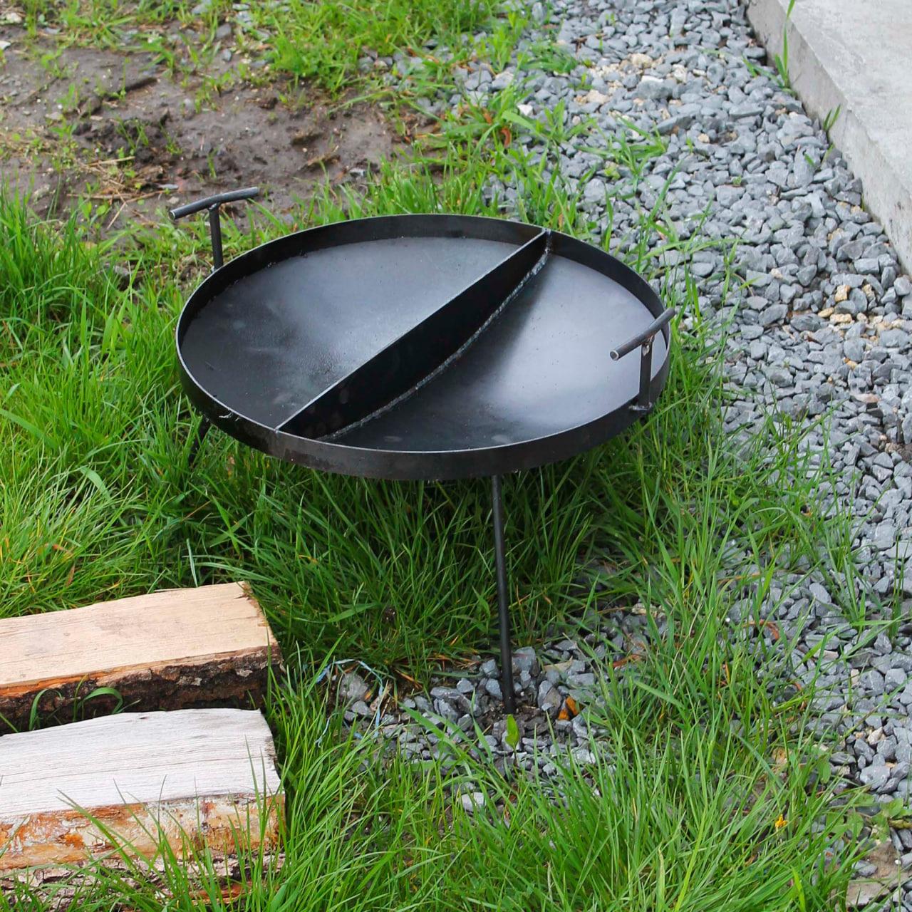 Сковорода двосекційна з диска борони 50 см, фото 1