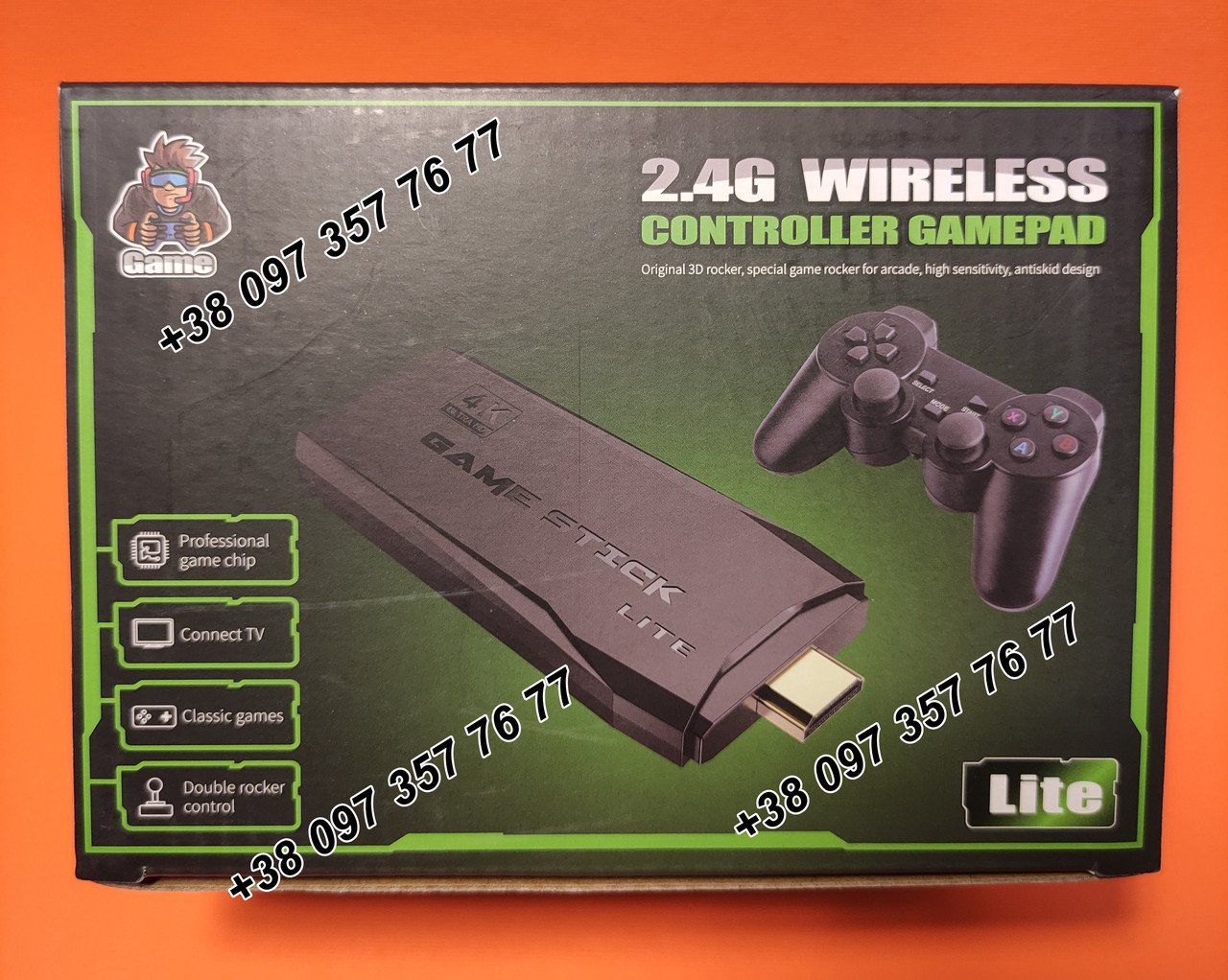 Ігрова приставка Game Stick Lite 64 Гб M8 (HDMI 4K 2,4G) 20000 ігор Dendy, Sega, Sony PlayStation 1