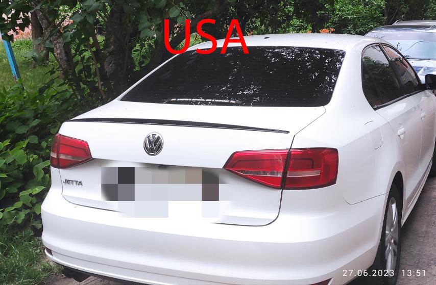 Спойлер LIP (Sunplex, черный) для Volkswagen Jetta 2011-2018 гг DG - фото 2 - id-p2127407474