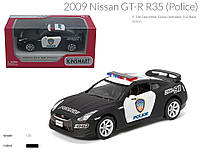 Машина металл "KINSMART" "Nissan GT-R Police", в кор. 16*8,5*7,5см KT5340WP irs