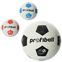 Мяч футбольный размер 5, резина Grain, Profiball, 3 цвета, сетка, кул., 350 г /30/ VA-0013 rish