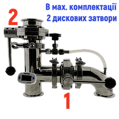 Вузол відбору по парі та рідині "Kors Special" кламп 2 дюйми (комплект на дискових затворах)