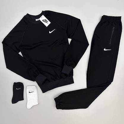 Чоловічий спортивний костюм Nike жилетка світшот і штани чоловічий стильний комплект-трійка весна-осінь, фото 3