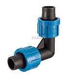 Коліно затискне для крапельної стрічки, фото 3