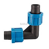 Коліно затискне для крапельної стрічки, фото 2