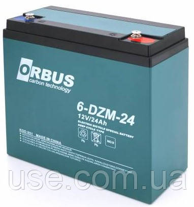 Електроквадроцикла акумулятор 12 В, Вольт, V, 24 ампер годин, ач, АН, агм, VRLA, DZM, 6-DZM-24