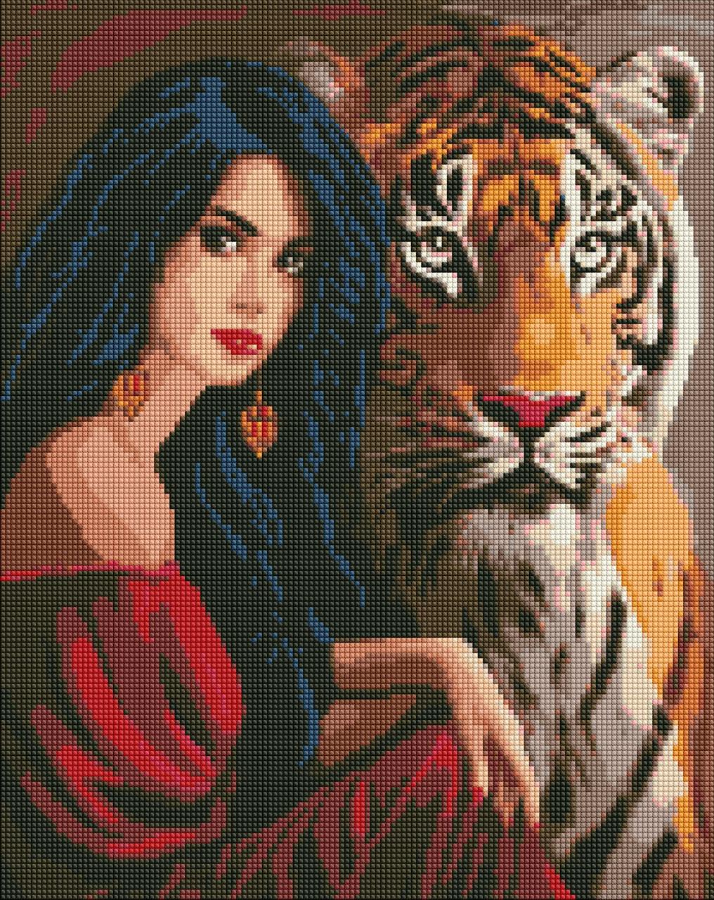 Алмазна мозаїка вишивка 40х50 см Влада краси з голограмними стразами (АВ) ©art_selena_ua АМО7808, фото 1