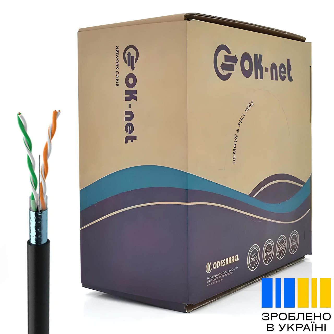 Кабель КППЭ-ВП (100) 2*2*0,51 (FTP cat.5) (49381), бухта 500м., фото 1