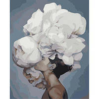 [0183] Картина за номерами 0183 ОРТ Дівчина з квіткою 40*50 [tsi184873-TSI]