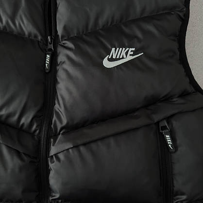 Чоловічий спортивний костюм чорний комплект Nike жилетка світшот і штани весна-осінь на хлопця чоловіка, фото 3
