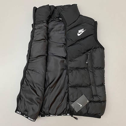 Чоловічий спортивний костюм чорний комплект Nike жилетка світшот і штани весна-осінь на хлопця чоловіка, фото 4