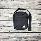 Сумка Adidas чорного кольору / Чоловіча спортивна сумка через плече Адидас / Барсетка Adidas, фото 8