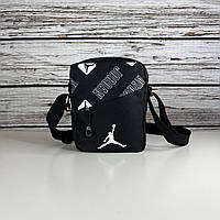 Барсетка Jordan черного цвета / Мужская спортивная сумка через плечо Джордан / Сумка Jordan