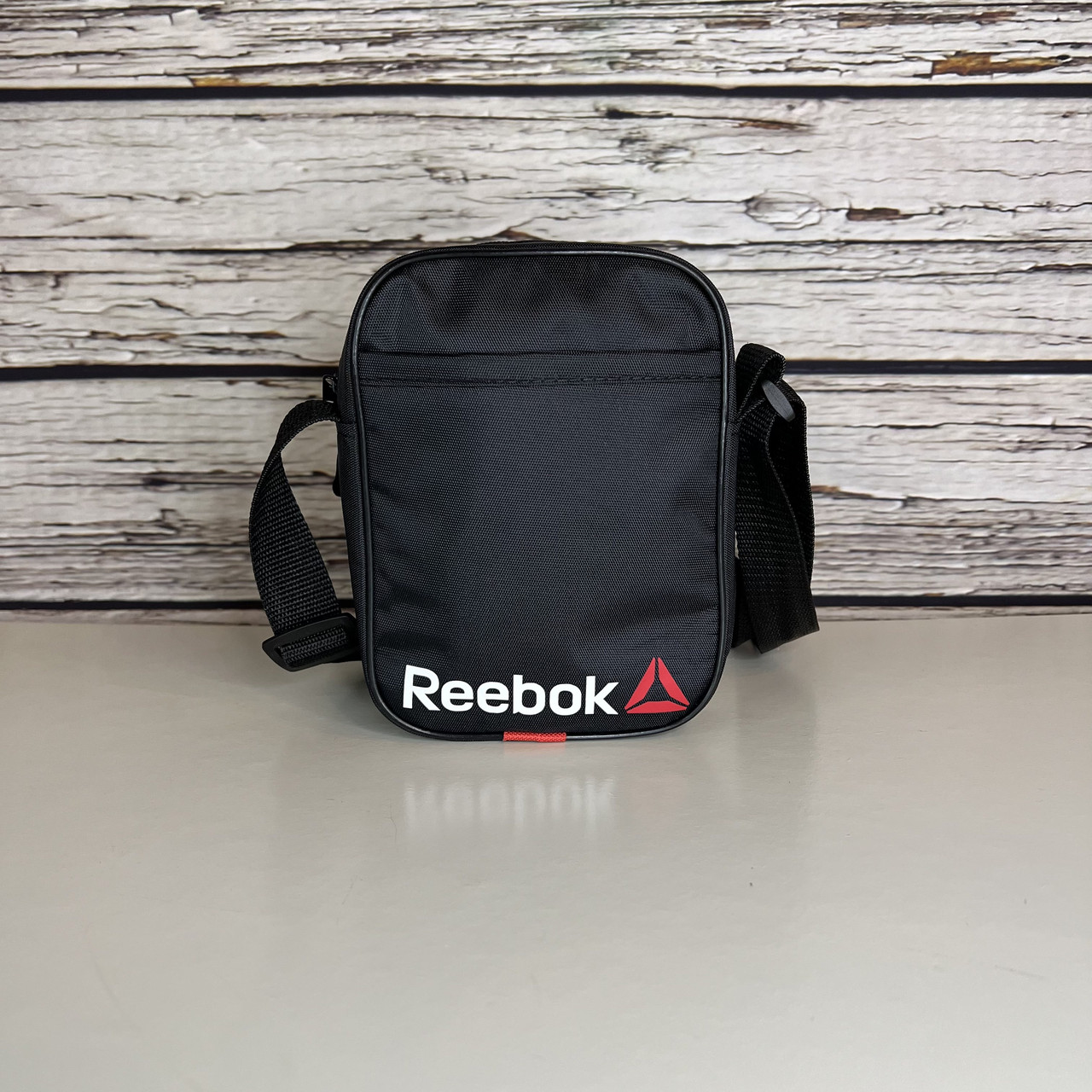 Барсетка Reebok / Чоловіча спортивна сумка через плече Рибок / Сумка Reebok чорного кольору, фото 1