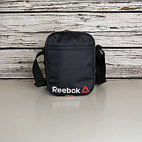 Барсетка Reebok / Мужская спортивная сумка через плечо Рибок / Сумка Reebok черного цвета