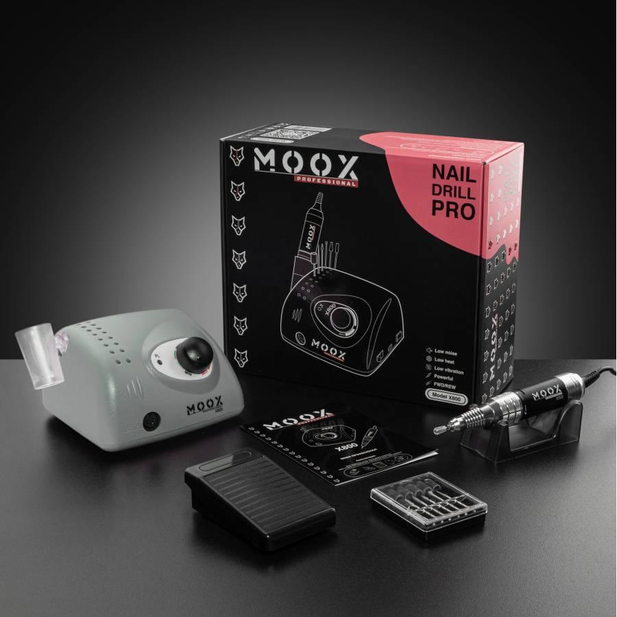 Фрезер для манікюру та педикюру Moox X800, 50 000 об/хв (сірий)