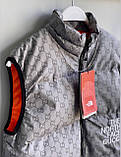 Чоловічий жилет Gucci vs The North Face M1834 сірий XL, XXL, фото 2