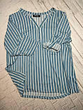 Кофта рубашка жіноча батал 56-58р. блакитна, фото 2