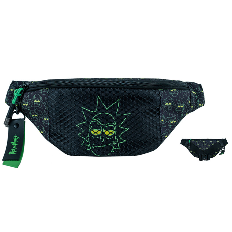 Сумка-бананка Kite Education teens Rick and Morty RM24-2770  31x13.5x8.5  чорний