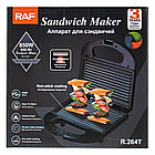 Сендвічниця тостер 850Вт RAF R284T / Міні гриль з антипригарним покриттям / Електробутербродниця, фото 10