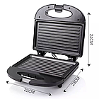 Сендвічниця тостер 850Вт RAF R284T / Міні гриль з антипригарним покриттям / Електробутербродниця, фото 9