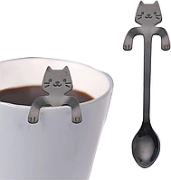 Ложка чайна у формі кота колір Чорний