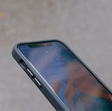 Чохол Color Frame матовий напівпрозорий з кольоровою рамкою та білим Magsafe для iPhone 12 Pro Blue, фото 5