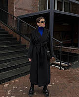 Женское стильное весеннее пальто новинка 2024 черный