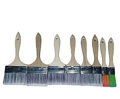 Малярний пензель флейцовий Нейлон кольоровий 102 мм дерев'яна ручка