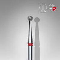 Фреза алмазна куля червона діаметр 2,5 мм FA01R025