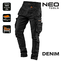 Робочі штани джинсові NEO DENIM, чорні 81-233-XXL