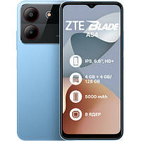 Мобильный телефон ZTE Blade A54 4/128GB Blue (1011467)