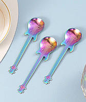 Ложки чайні у формі гитари з нержавіючоі сталі колір Срібло