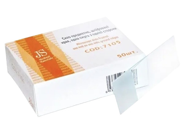 Скло предметне шліфований край з полем для запису JS